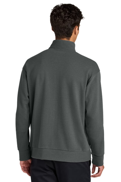 Custom Embroidered Mercer+Mettle Linear Texture 1/4-Zip MM3040,Storm Grey