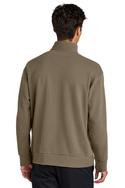 Custom Embroidered Mercer+Mettle Linear Texture 1/4-Zip MM3040,Warm Taupe