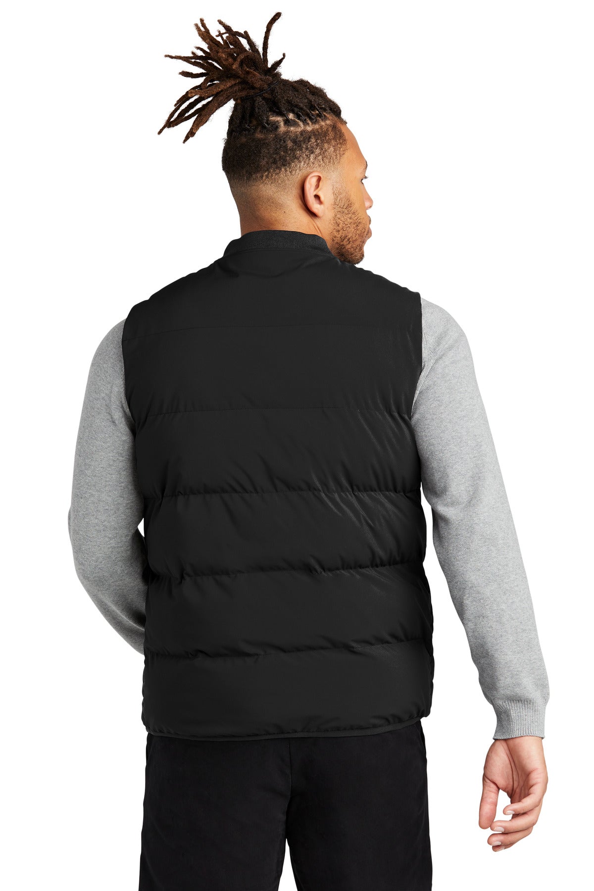 Custom Embroidered Mercer+Mettle Puffy Vest MM7214,Deep Black