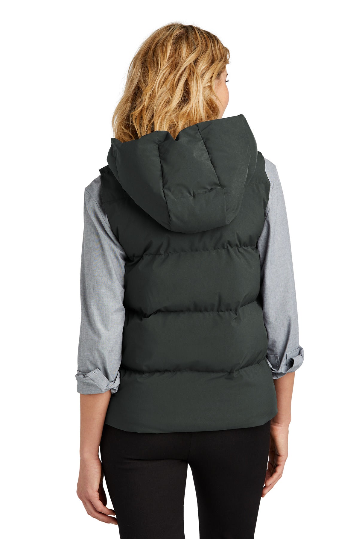 Custom Embroidered Mercer+Mettle Women's Puffy Vest MM7217,Anchor Grey