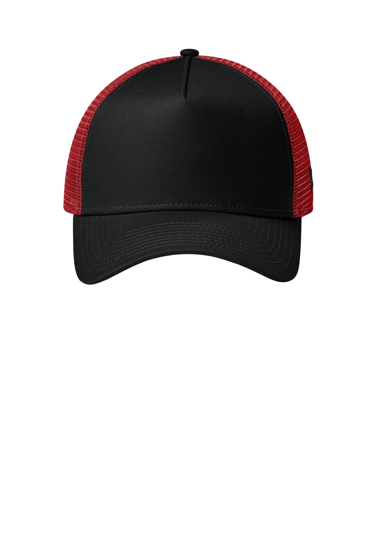 Custom Embroidered New Era Caps in Flag Black/ Scarlet