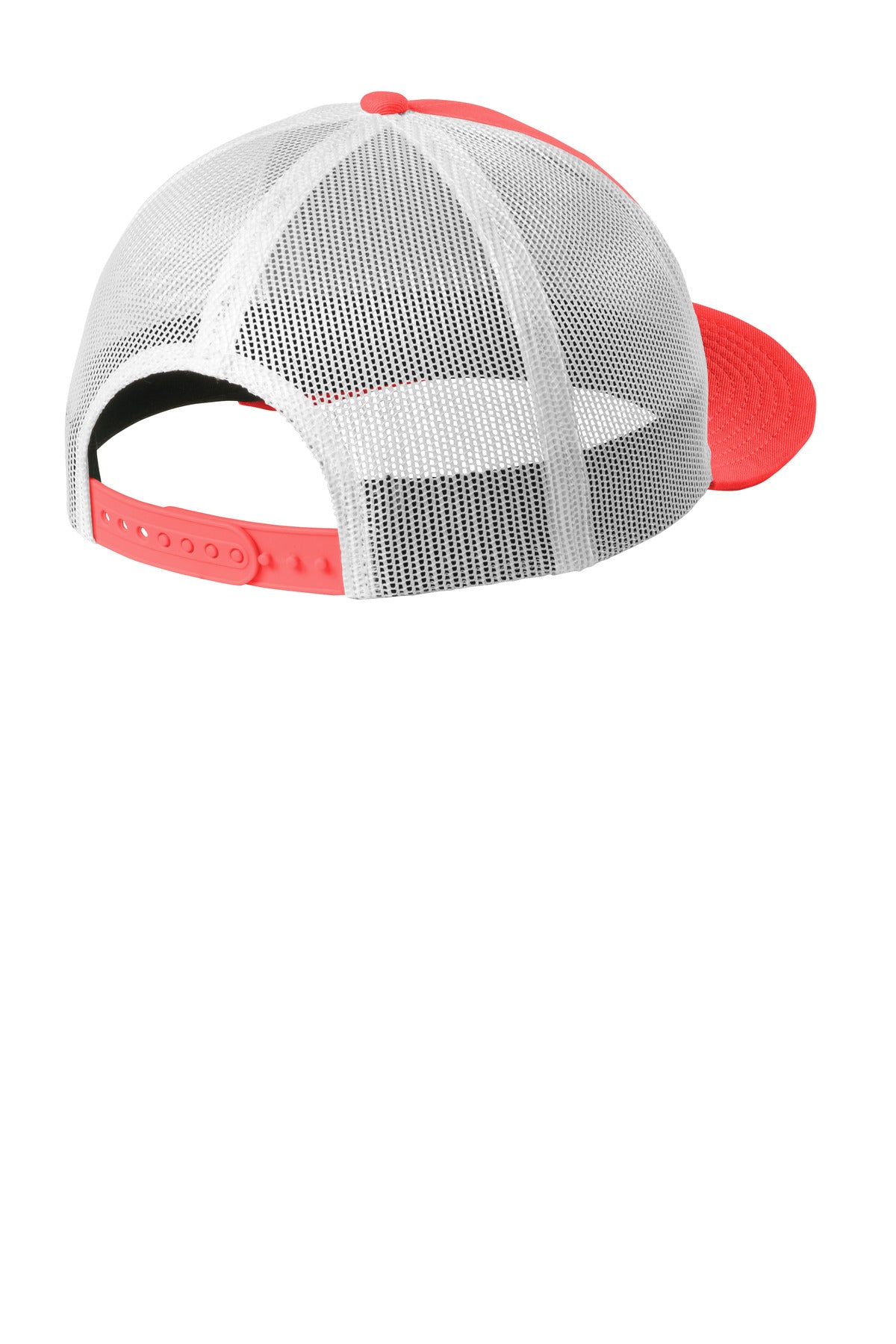 Custom Embroidered New Era Caps in Coral/ White