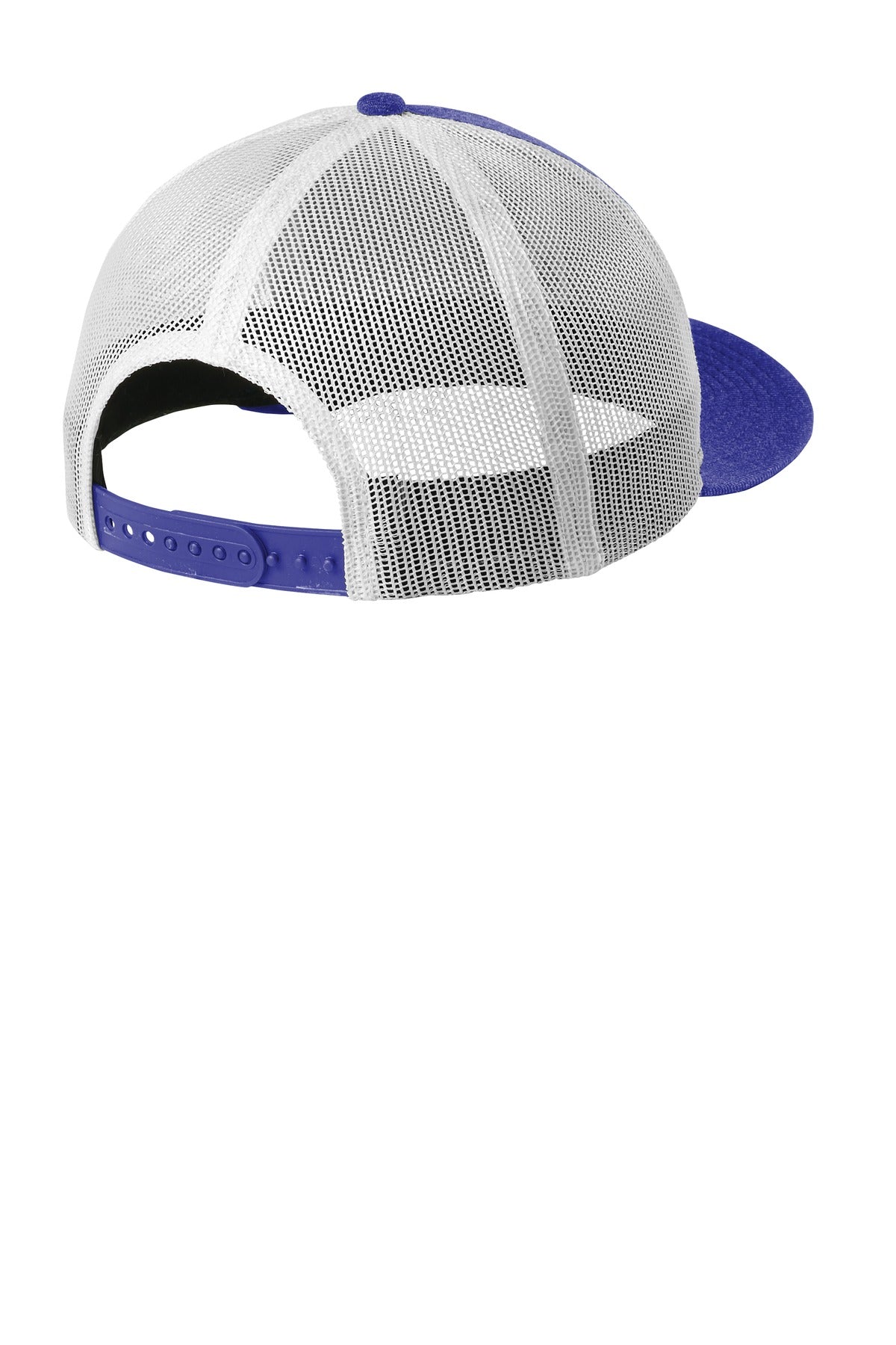 Custom Embroidered New Era Caps in Heather Royal/ White