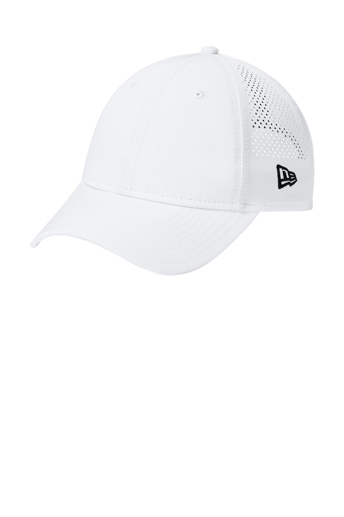 Custom Embroidered New Era Caps in Flag White