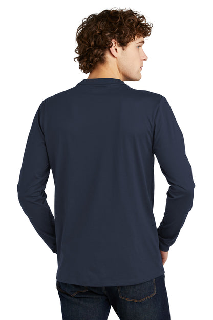 Custom Embroidered New Era  Heritage Blend Long Sleeve Crew Tee. NEA102,True Navy