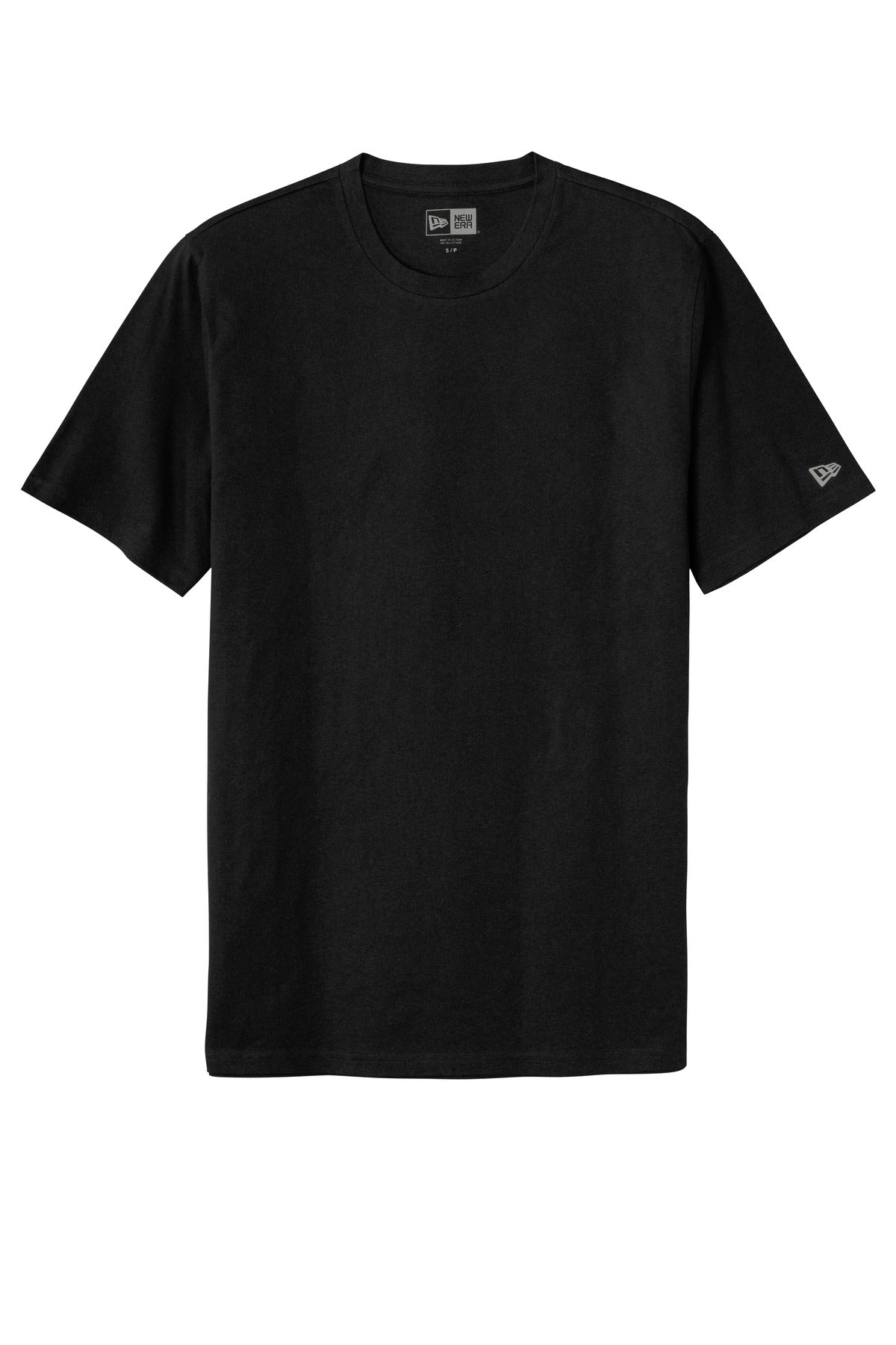 Custom Embroidered New Era T-Shirts  in Black Solid