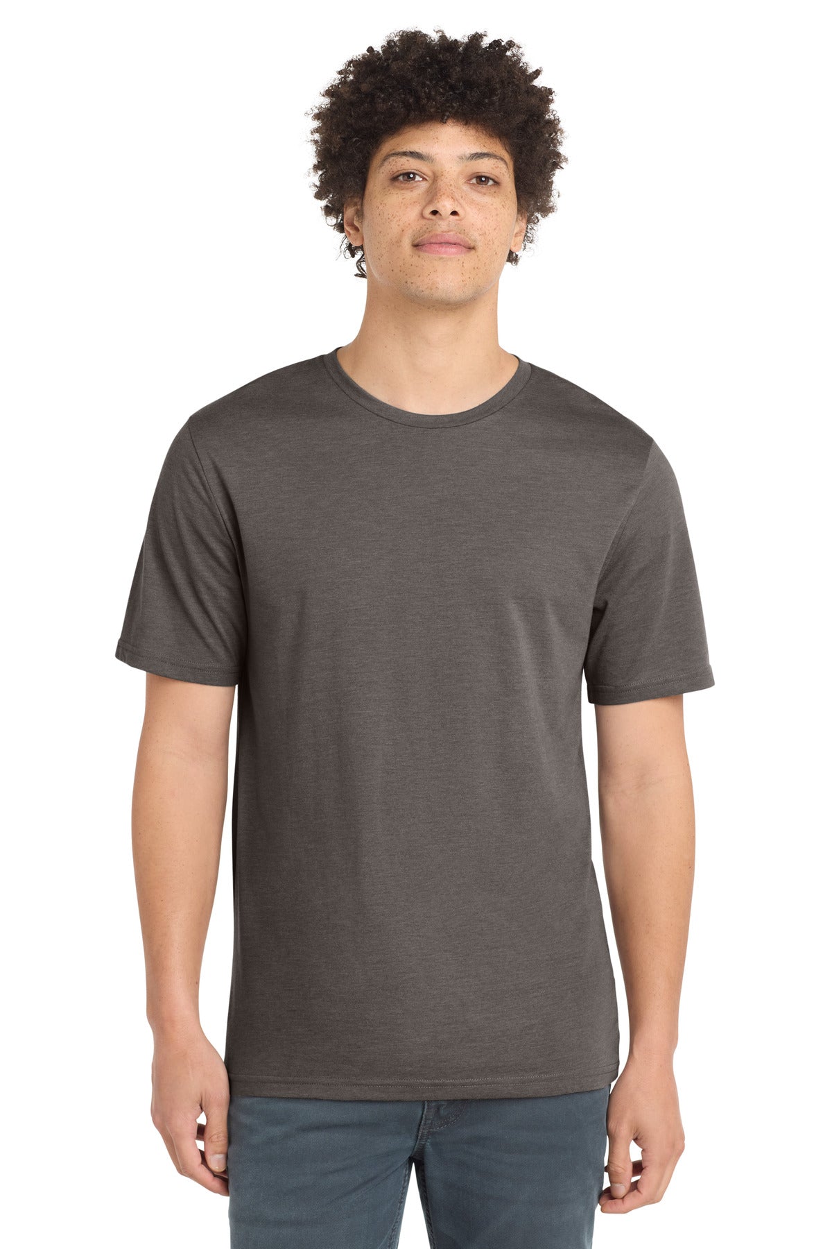 Custom Embroidered New Era T-Shirts  in Shadow Grey