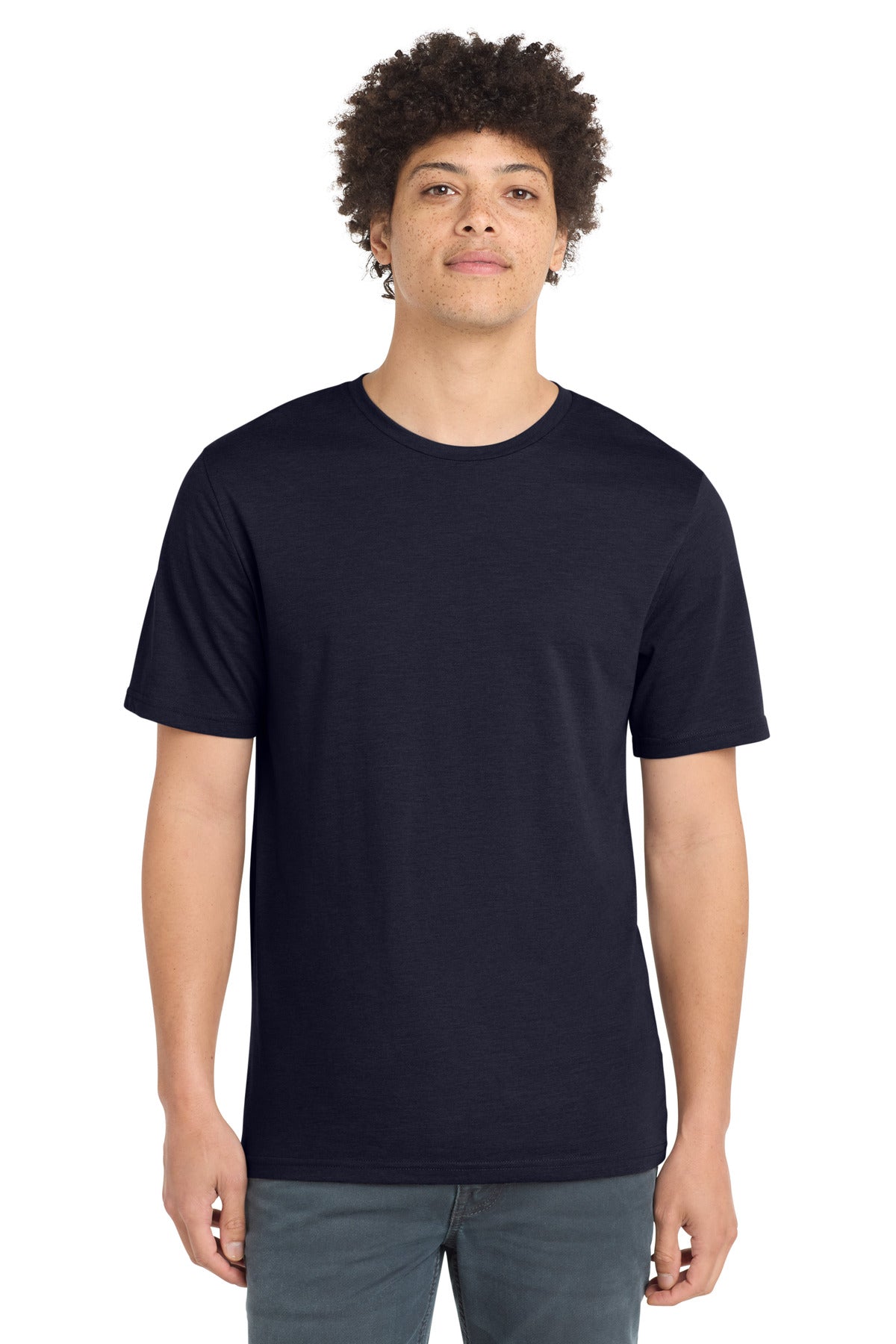 Custom Embroidered New Era T-Shirts  in True Navy