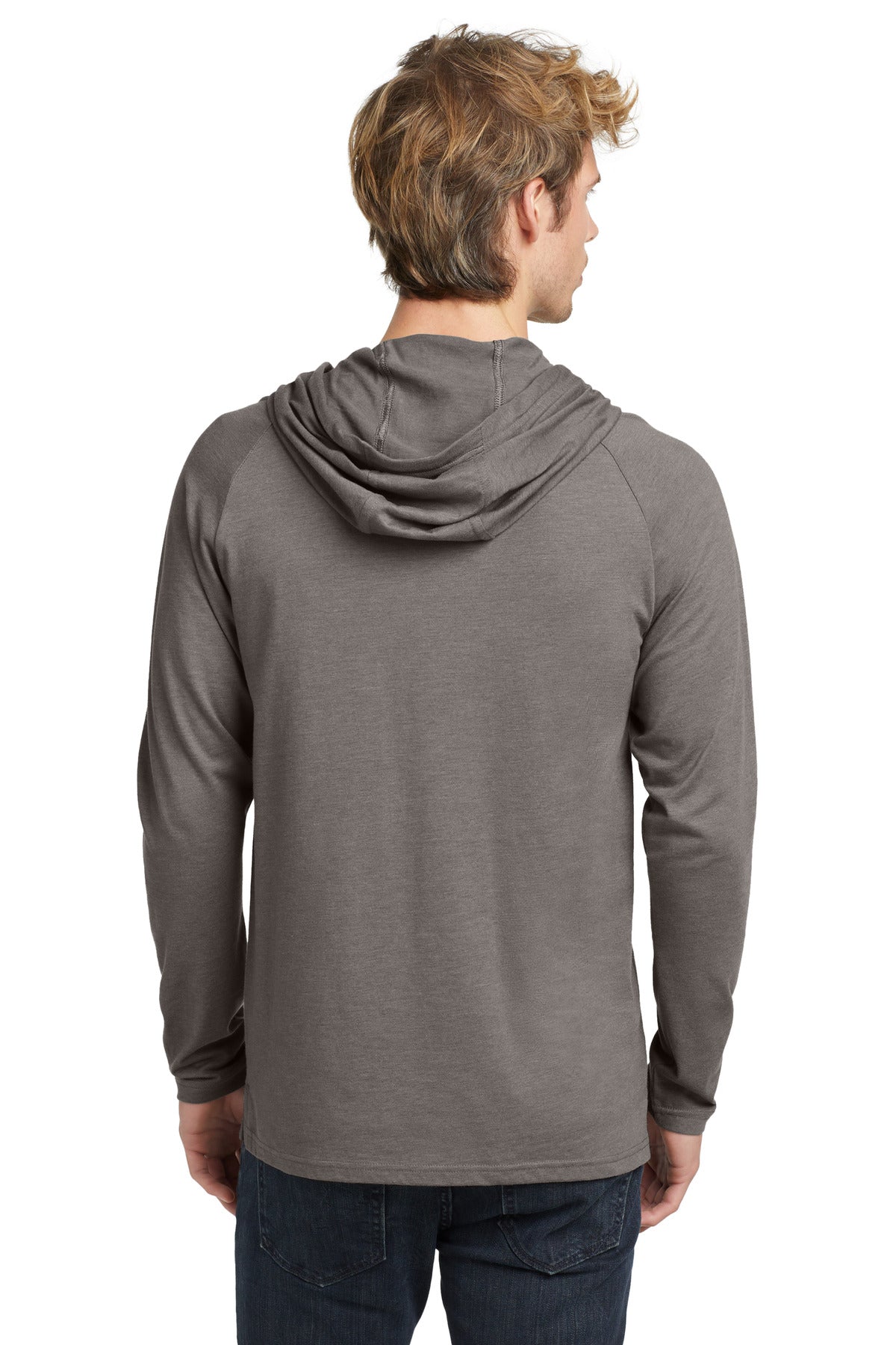 Custom Embroidered New Era  Tri-Blend Hoodie. NEA137,Shadow Grey