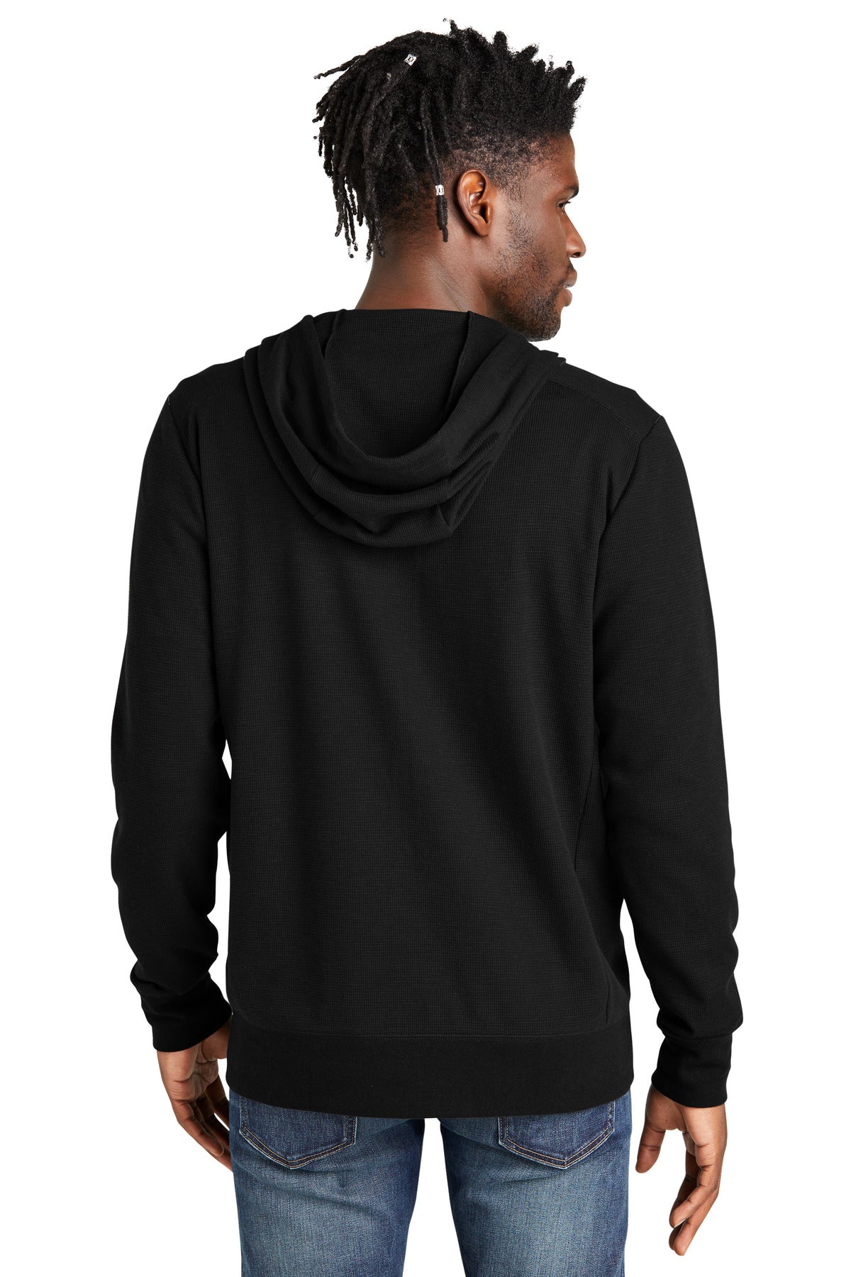 Custom Embroidered New Era Thermal Full-Zip Hoodie NEA141,Black