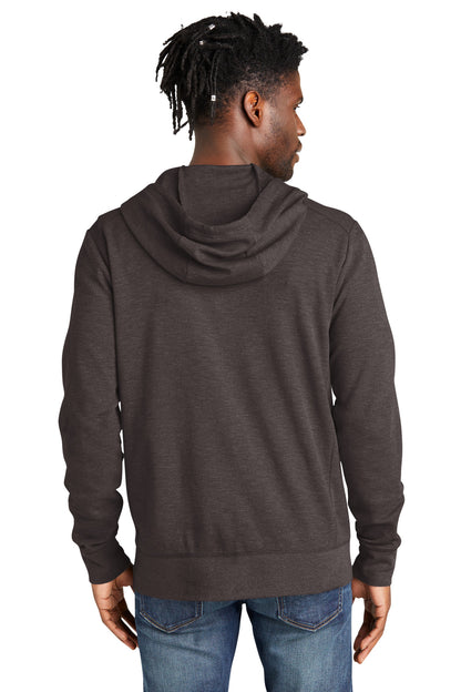 Custom Embroidered New Era Thermal Full-Zip Hoodie NEA141,Black Heather