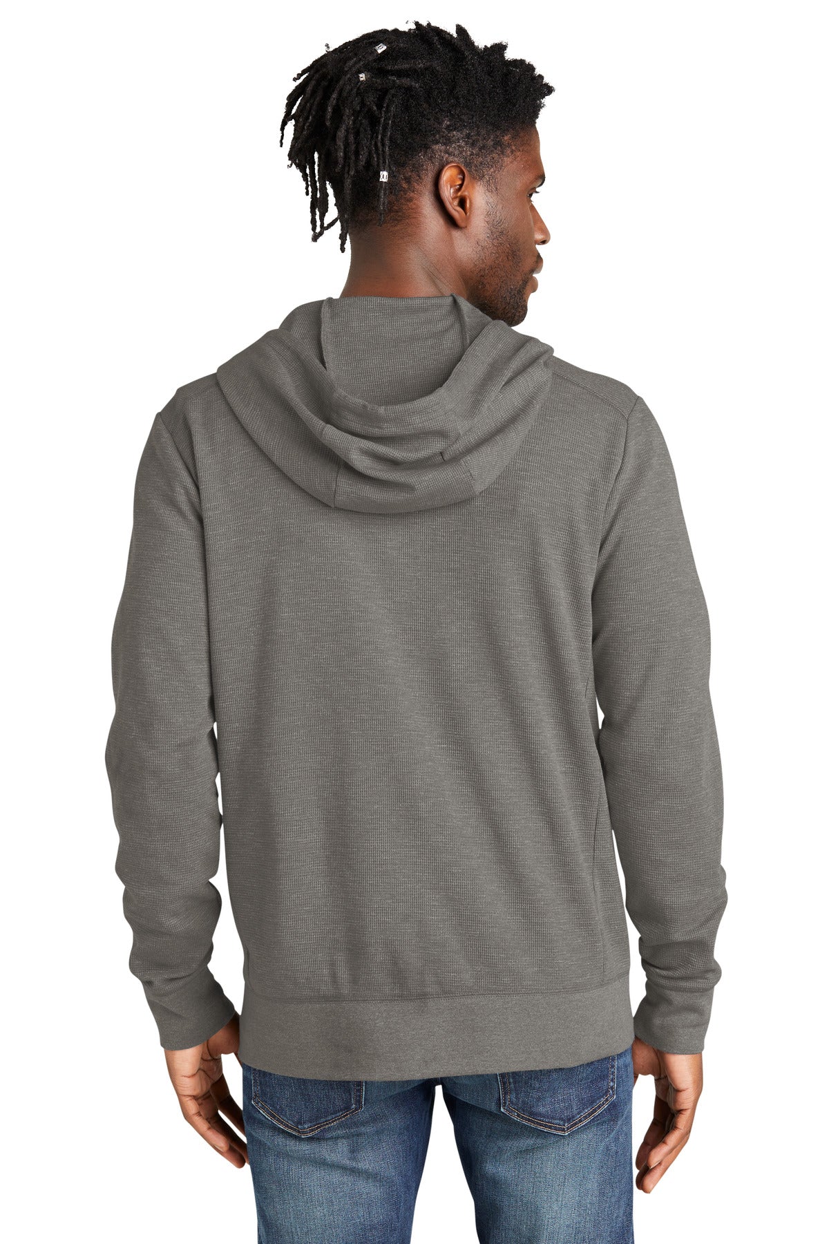 Custom Embroidered New Era Thermal Full-Zip Hoodie NEA141,Shadow Grey Heather