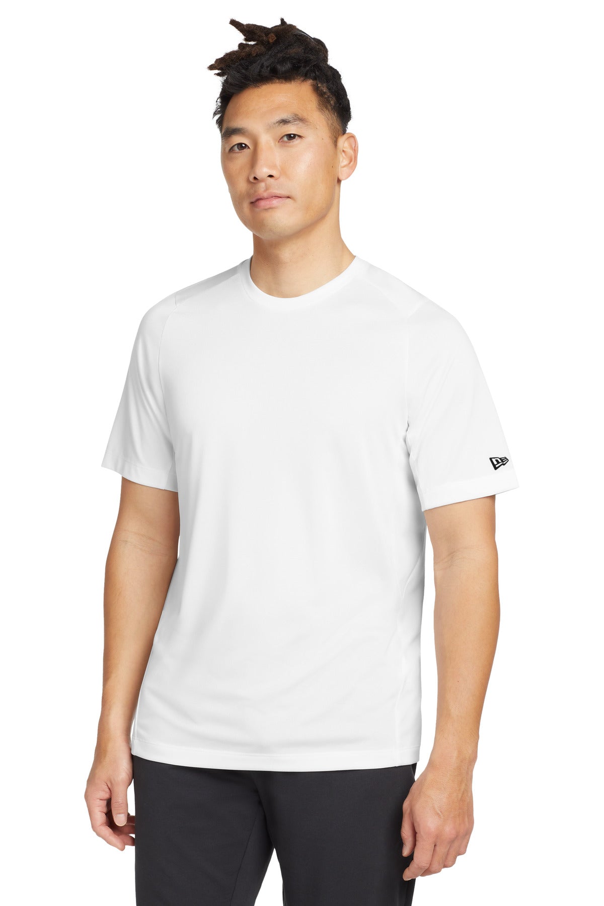Custom Embroidered New Era Activewear in White Solid