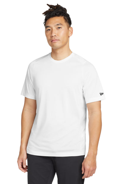 Custom Embroidered New Era Activewear in White Solid