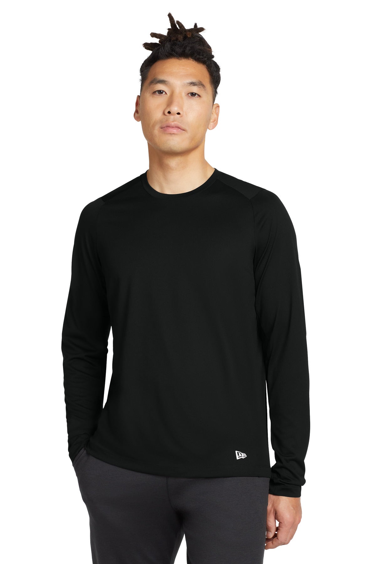 Custom Embroidered New Era Activewear in Black Solid