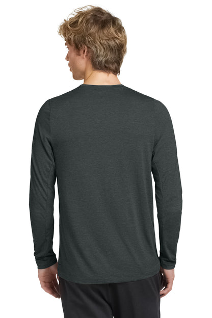 Custom Embroidered New Era  Series Performance Long Sleeve Crew Tee. NEA201,Graphite