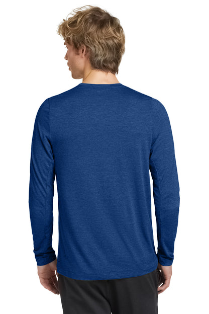 Custom Embroidered New Era  Series Performance Long Sleeve Crew Tee. NEA201,Royal
