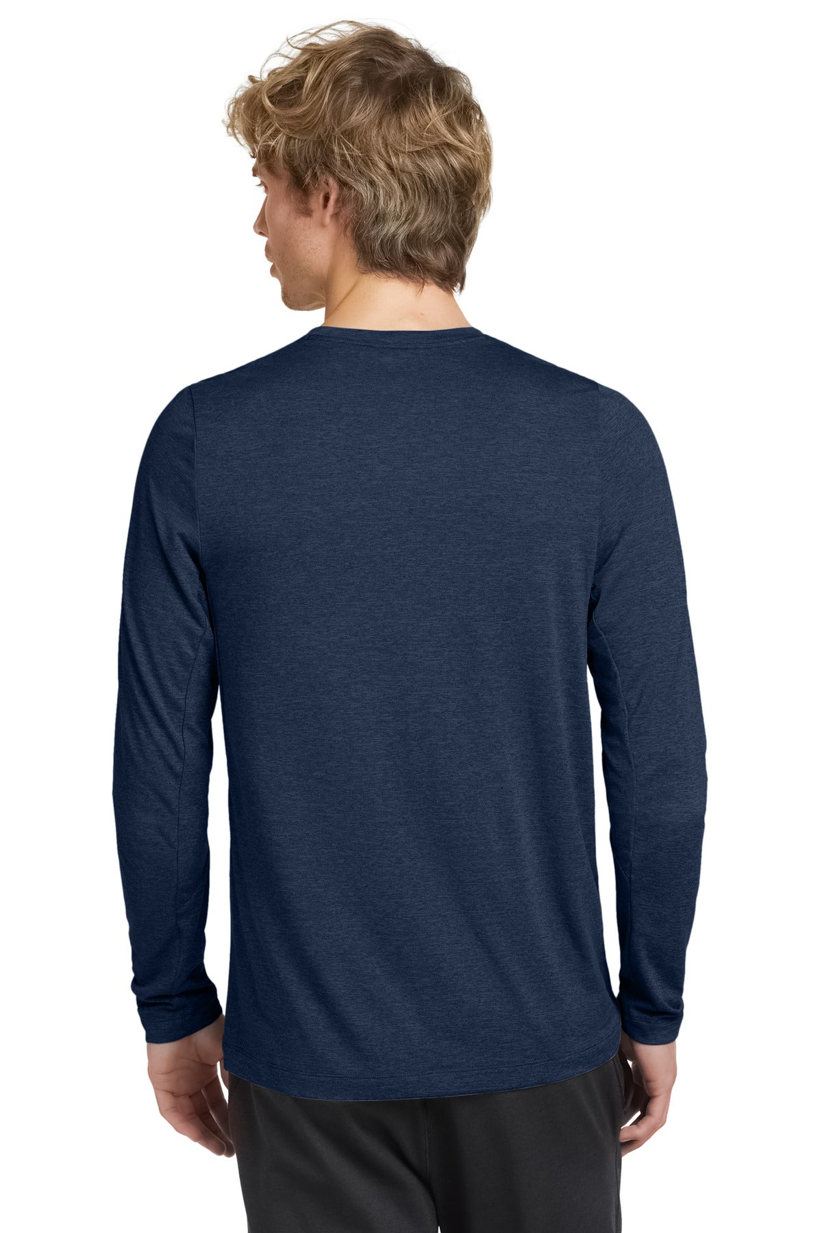 Custom Embroidered New Era  Series Performance Long Sleeve Crew Tee. NEA201,True Navy