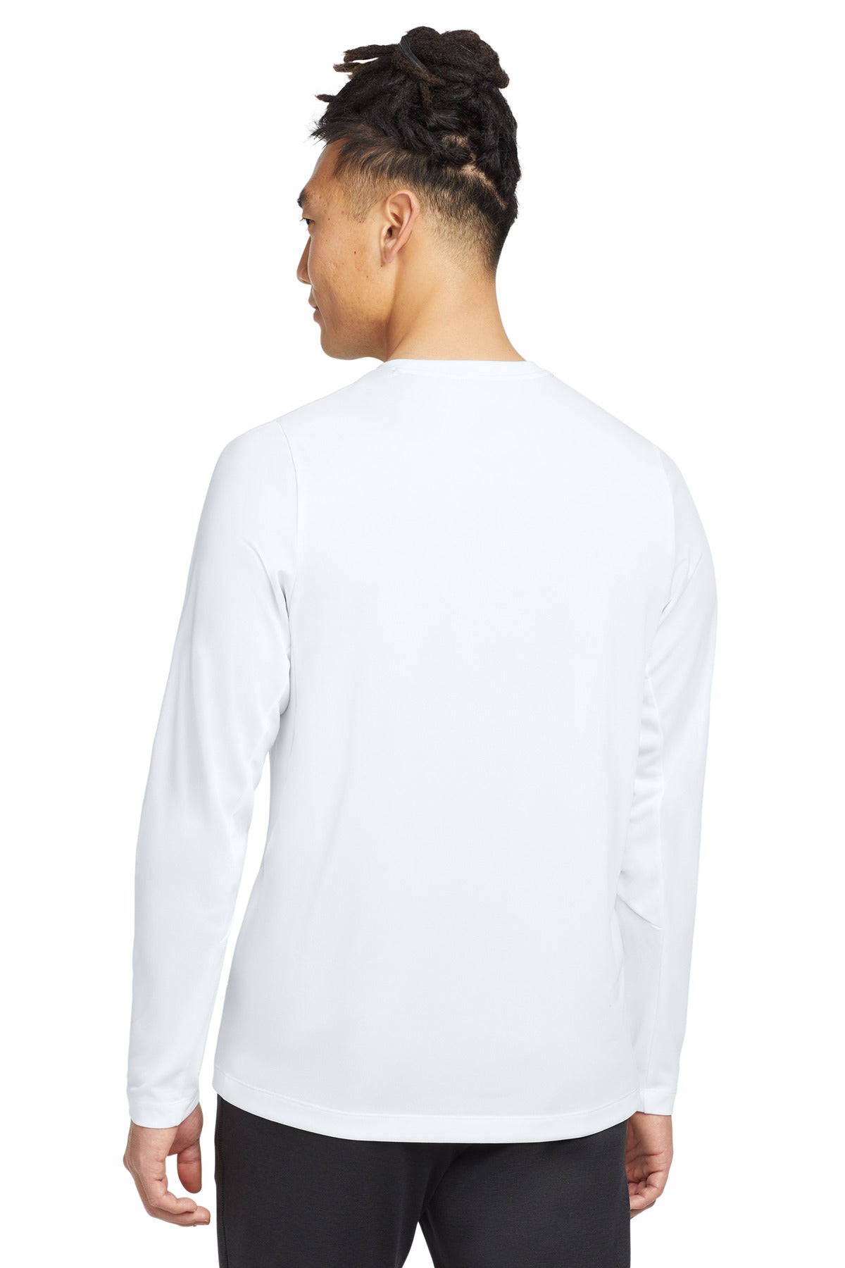 Custom Embroidered New Era  Series Performance Long Sleeve Crew Tee. NEA201,White Solid