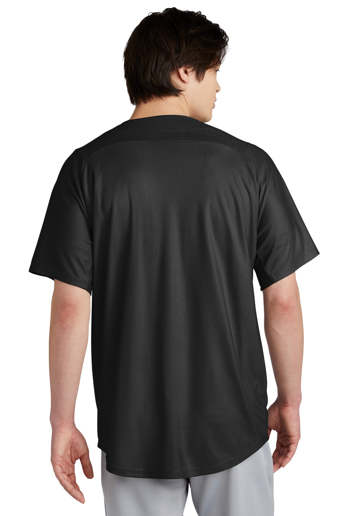 Custom Embroidered New Era  Diamond Era Full-Button Jersey. NEA220,Black
