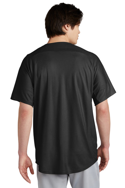 Custom Embroidered New Era  Diamond Era Full-Button Jersey. NEA220,Black