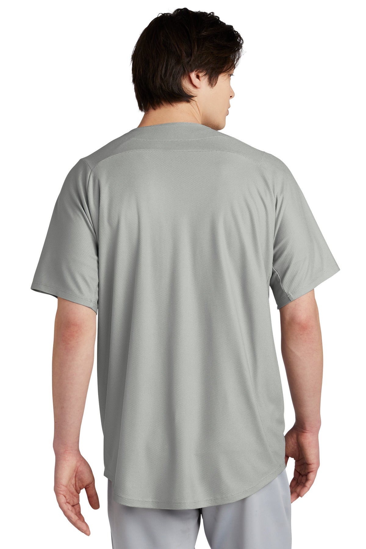 Custom Embroidered New Era  Diamond Era Full-Button Jersey. NEA220,Grey