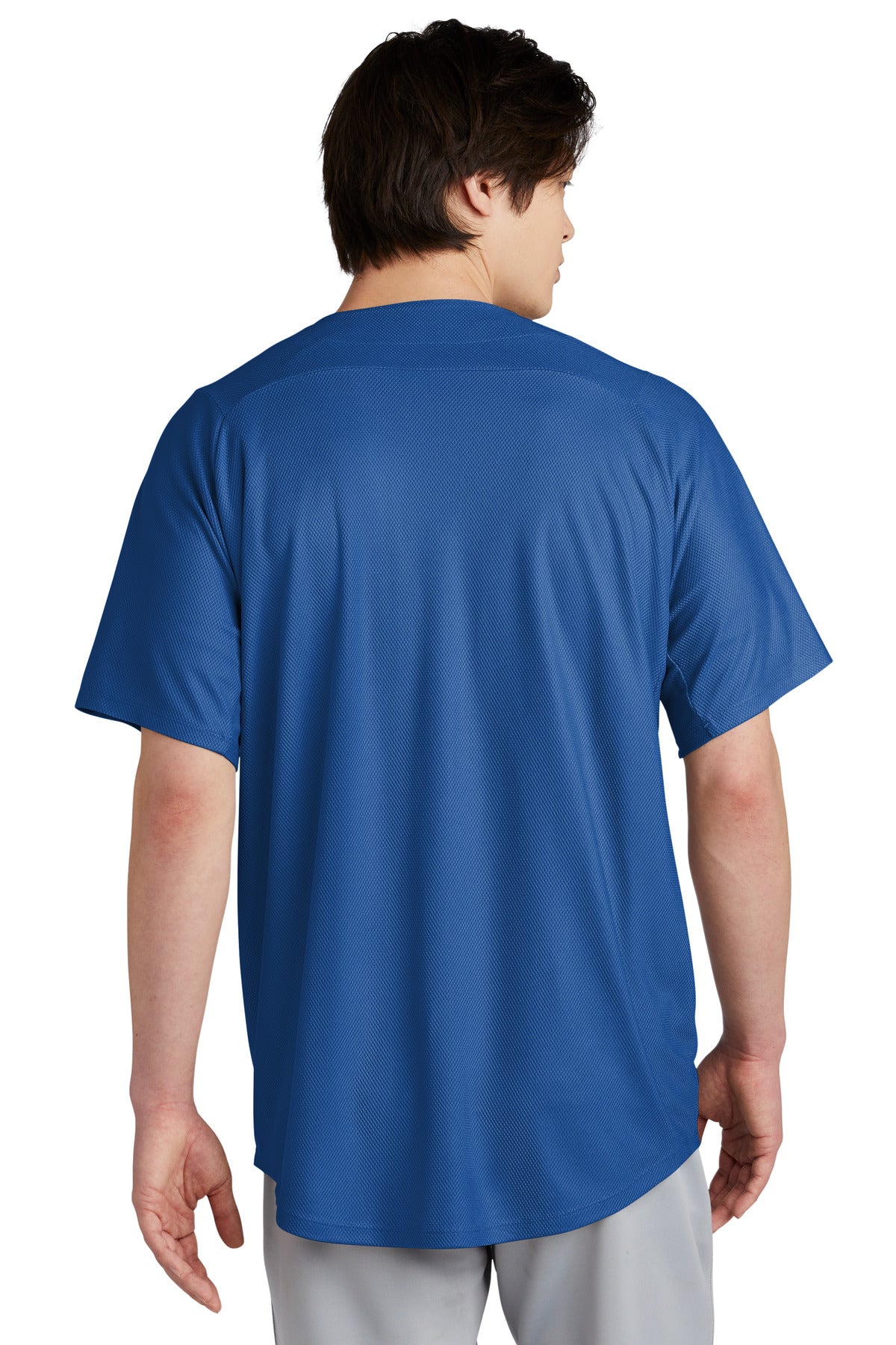 Custom Embroidered New Era  Diamond Era Full-Button Jersey. NEA220,Royal