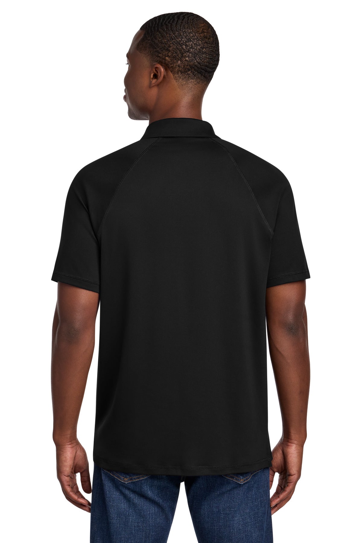 Custom Embroidered New Era Polos/Knits in Black