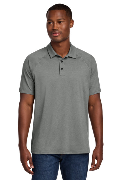 Custom Embroidered New Era Polos/Knits in Shadow Grey Heather