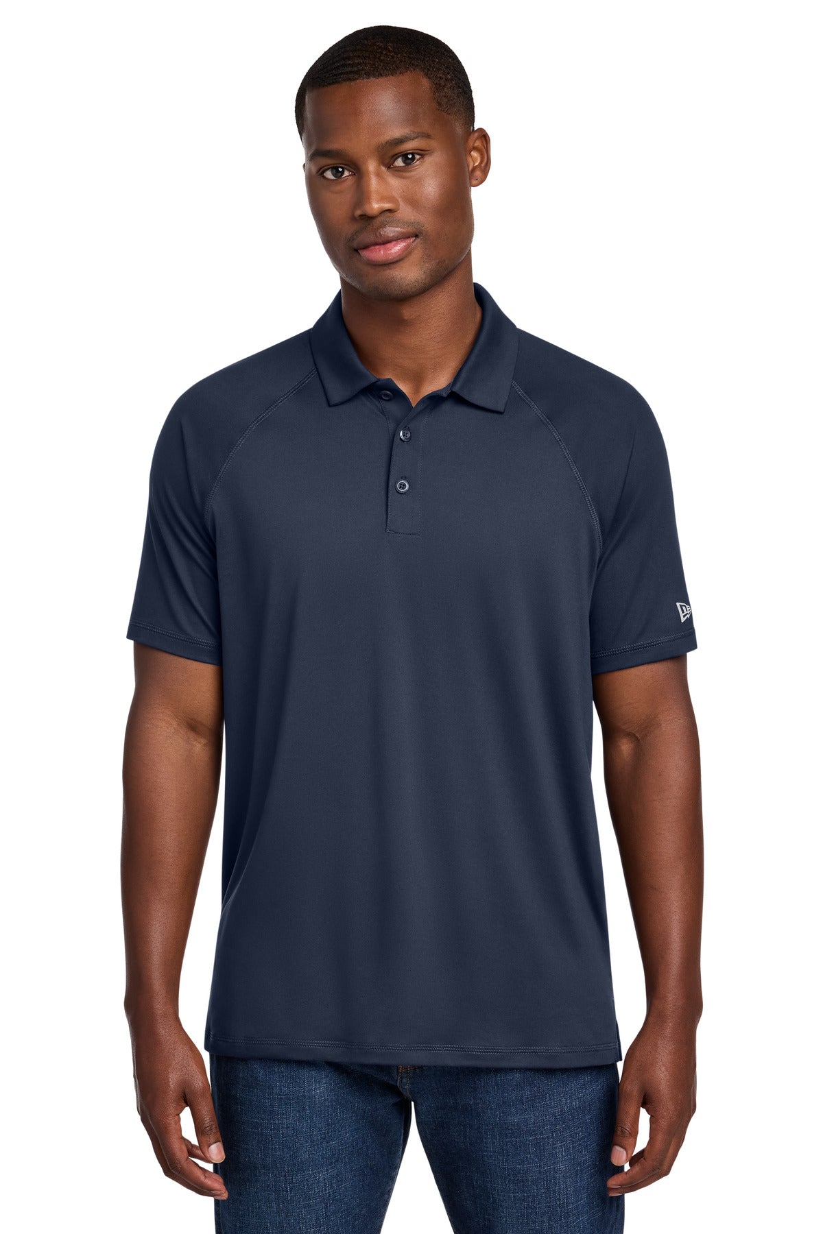 Custom Embroidered New Era Polos/Knits in True Navy
