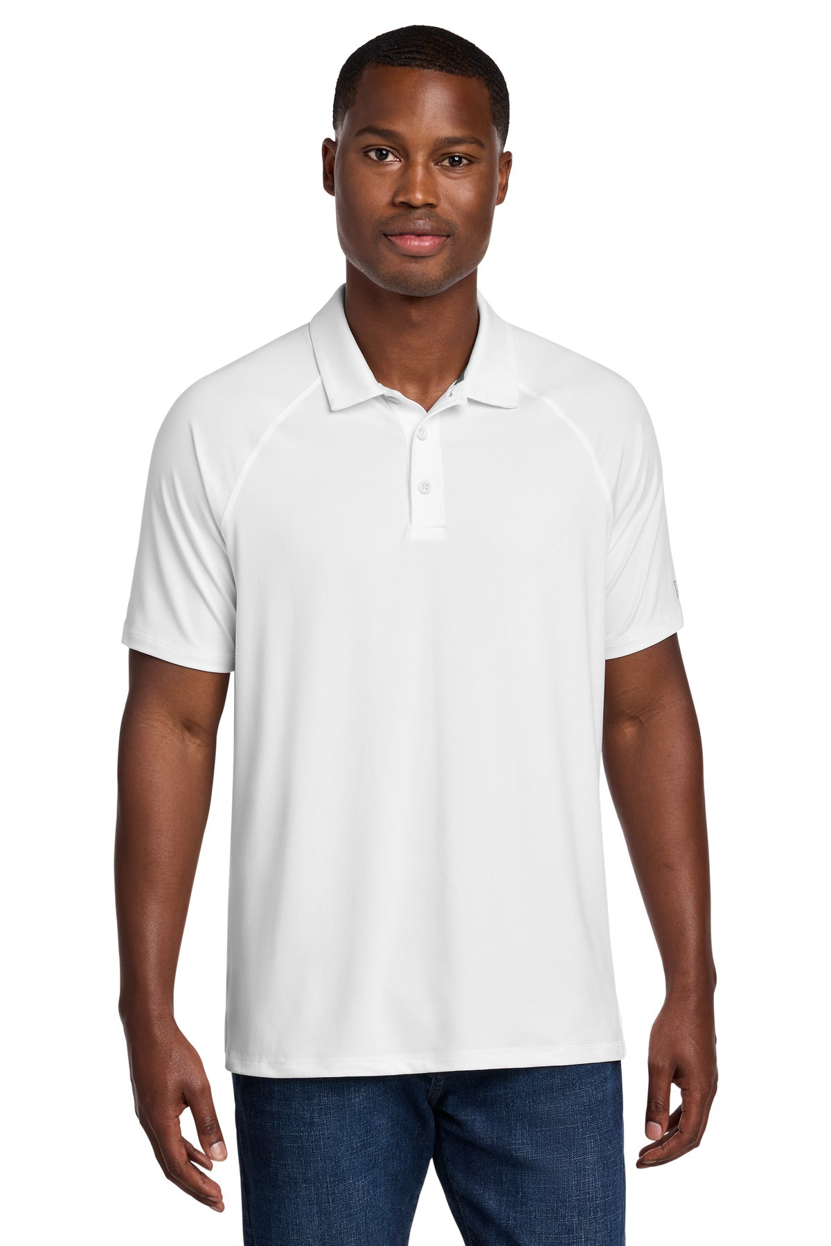 Custom Embroidered New Era Polos/Knits in White