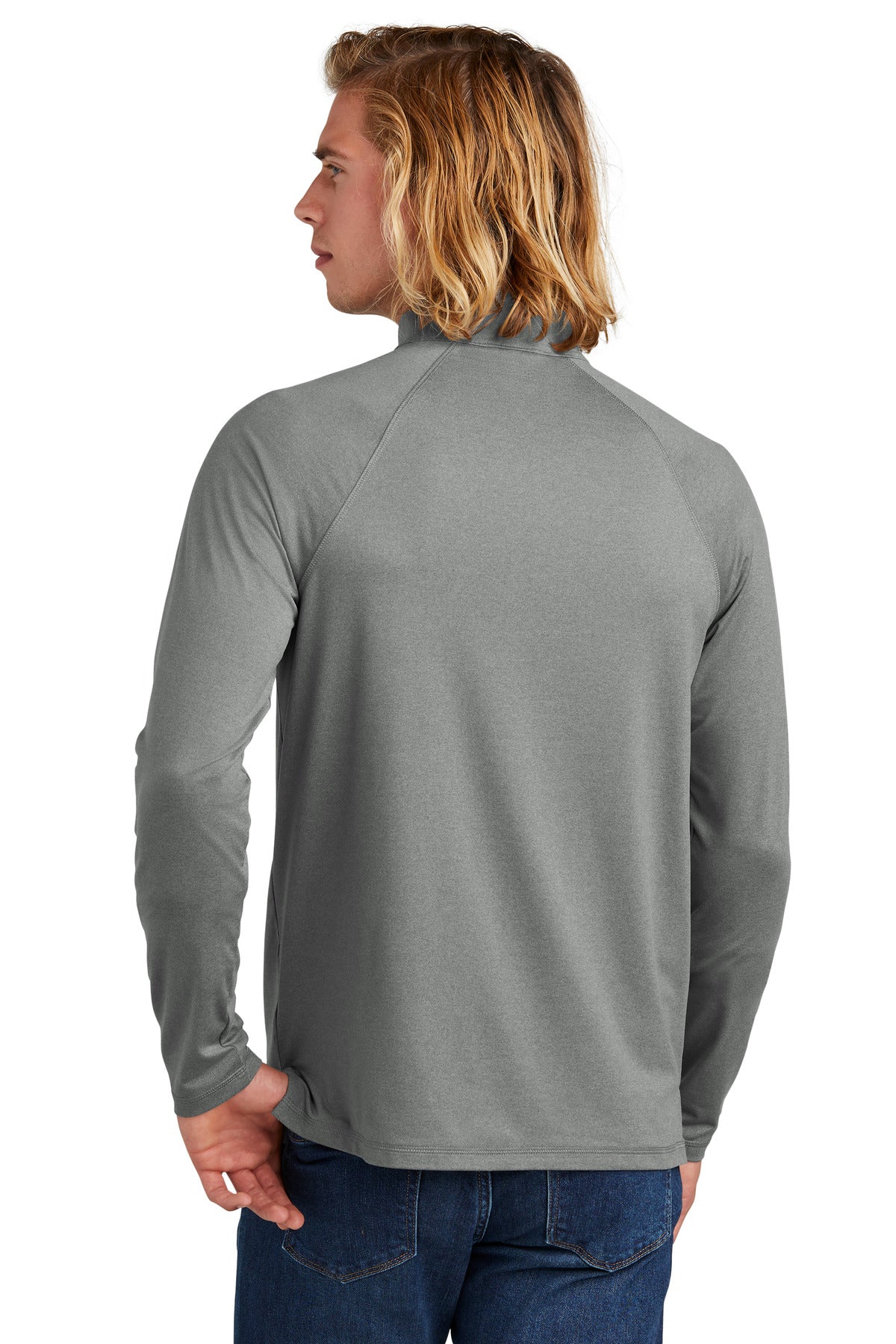 Custom Embroidered New Era Power 1/2-Zip NEA228,Shadow Grey Heather