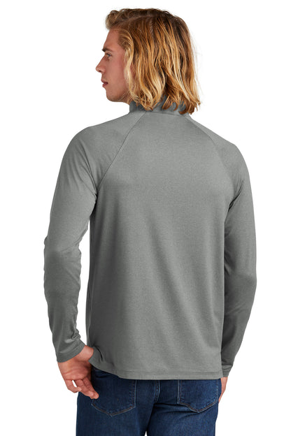 Custom Embroidered New Era Power 1/2-Zip NEA228,Shadow Grey Heather
