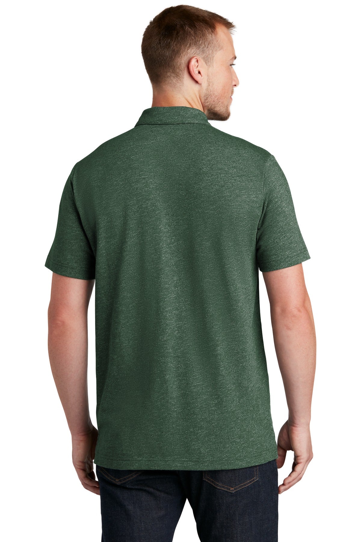 Custom Embroidered New Era  Slub Twist Polo NEA301,Dark Green Twist