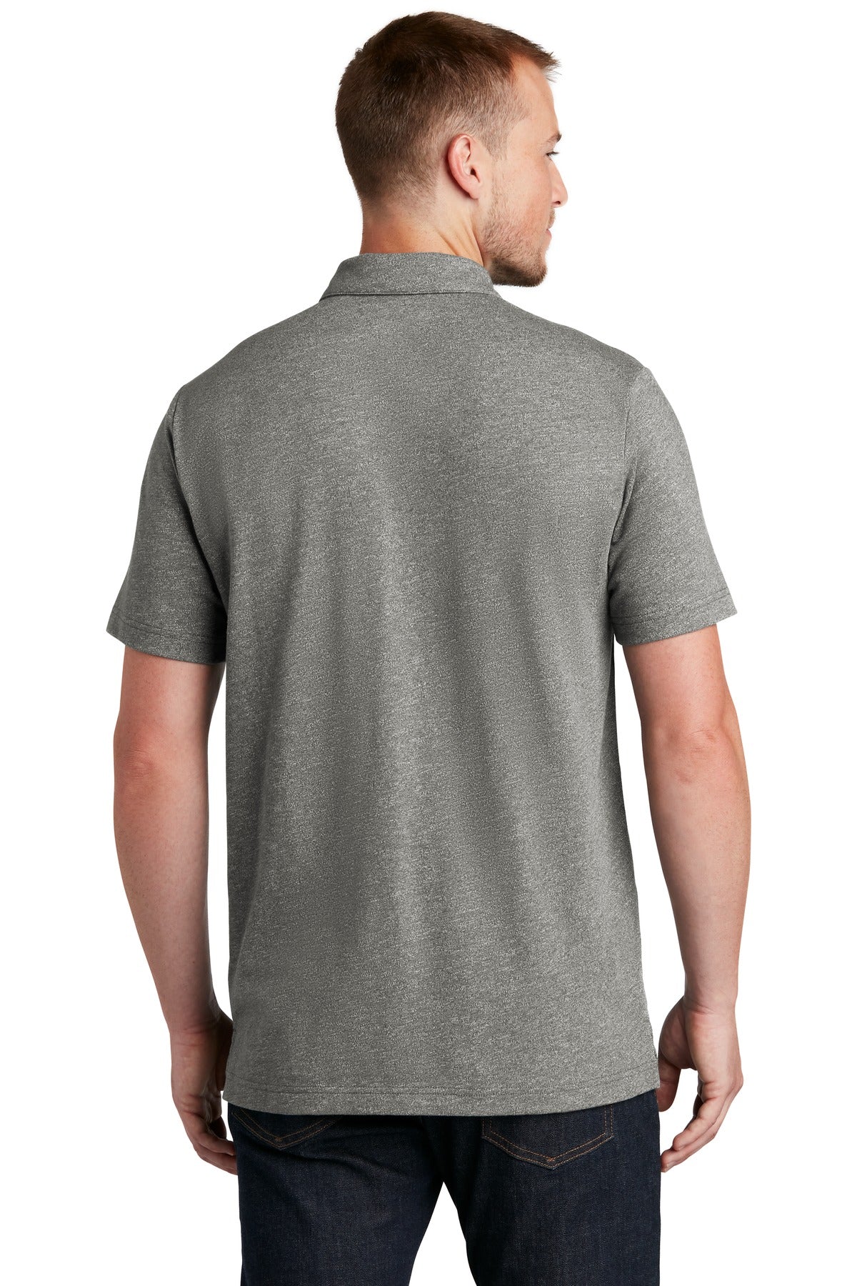 Custom Embroidered New Era  Slub Twist Polo NEA301,Shadow Grey Twist