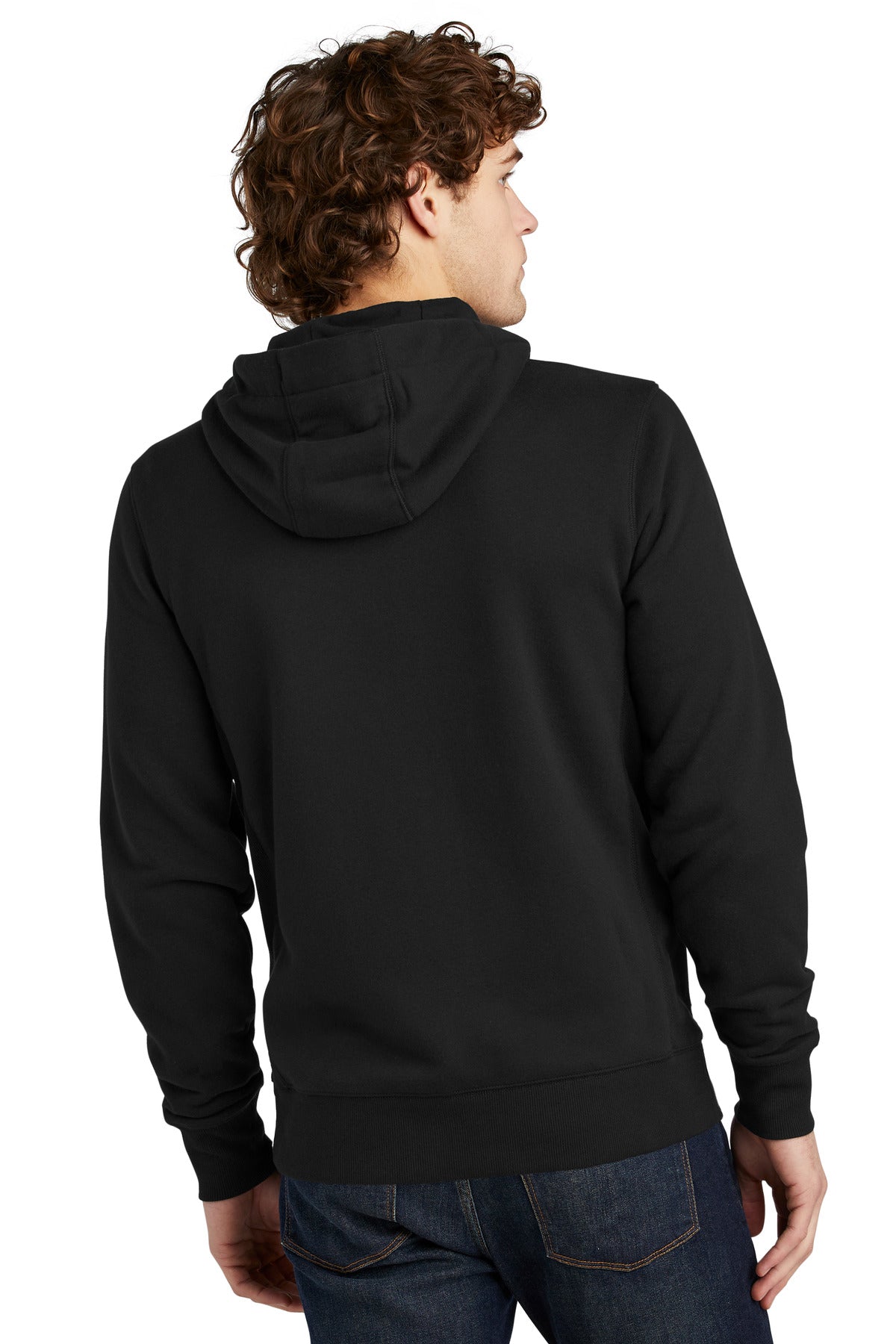 Custom Embroidered New Era  French Terry Full-Zip Hoodie. NEA502,Black