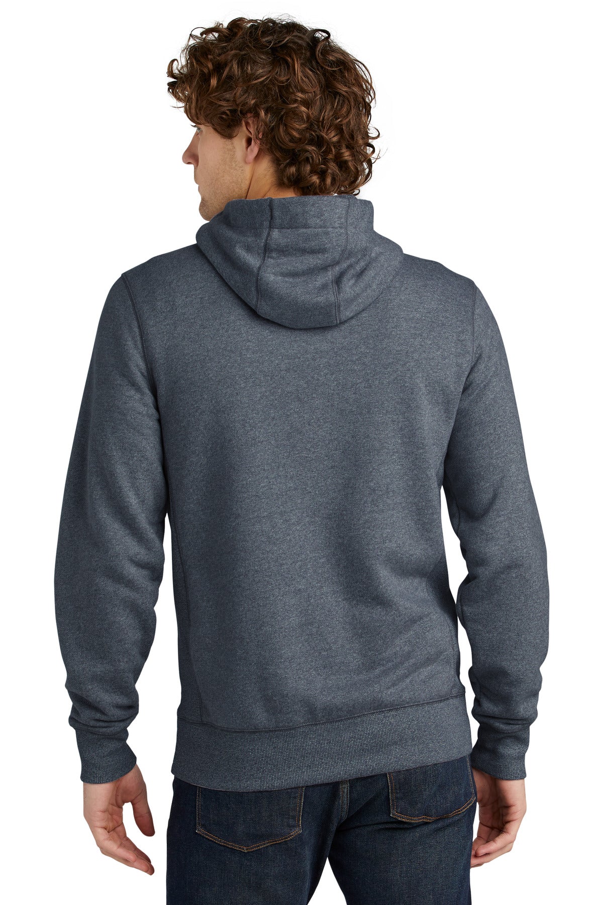 Custom Embroidered New Era  French Terry Full-Zip Hoodie. NEA502,True Navy Twist
