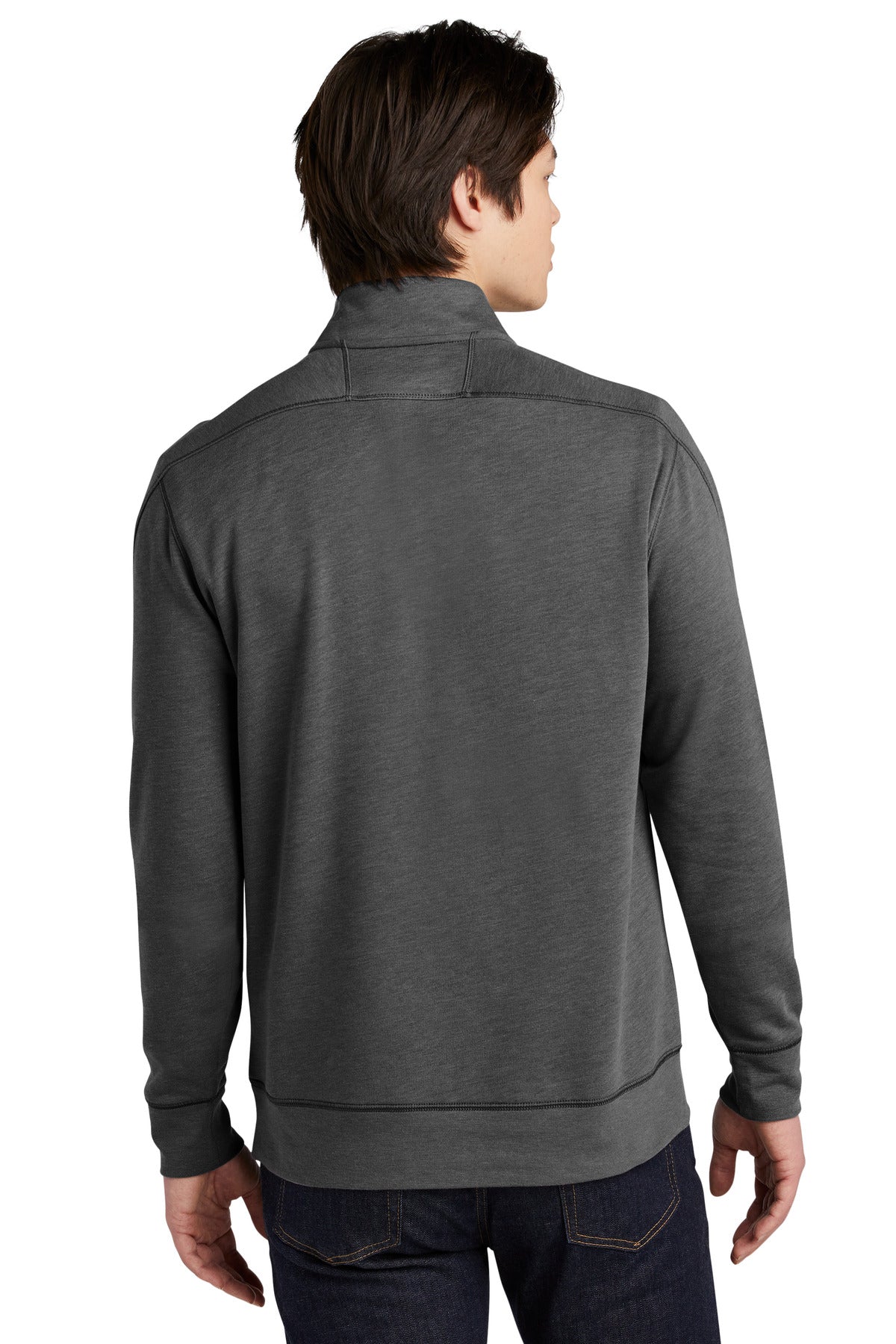 Custom Embroidered New Era  Tri-Blend Fleece 1/4-Zip Pullover. NEA512,Black Heather