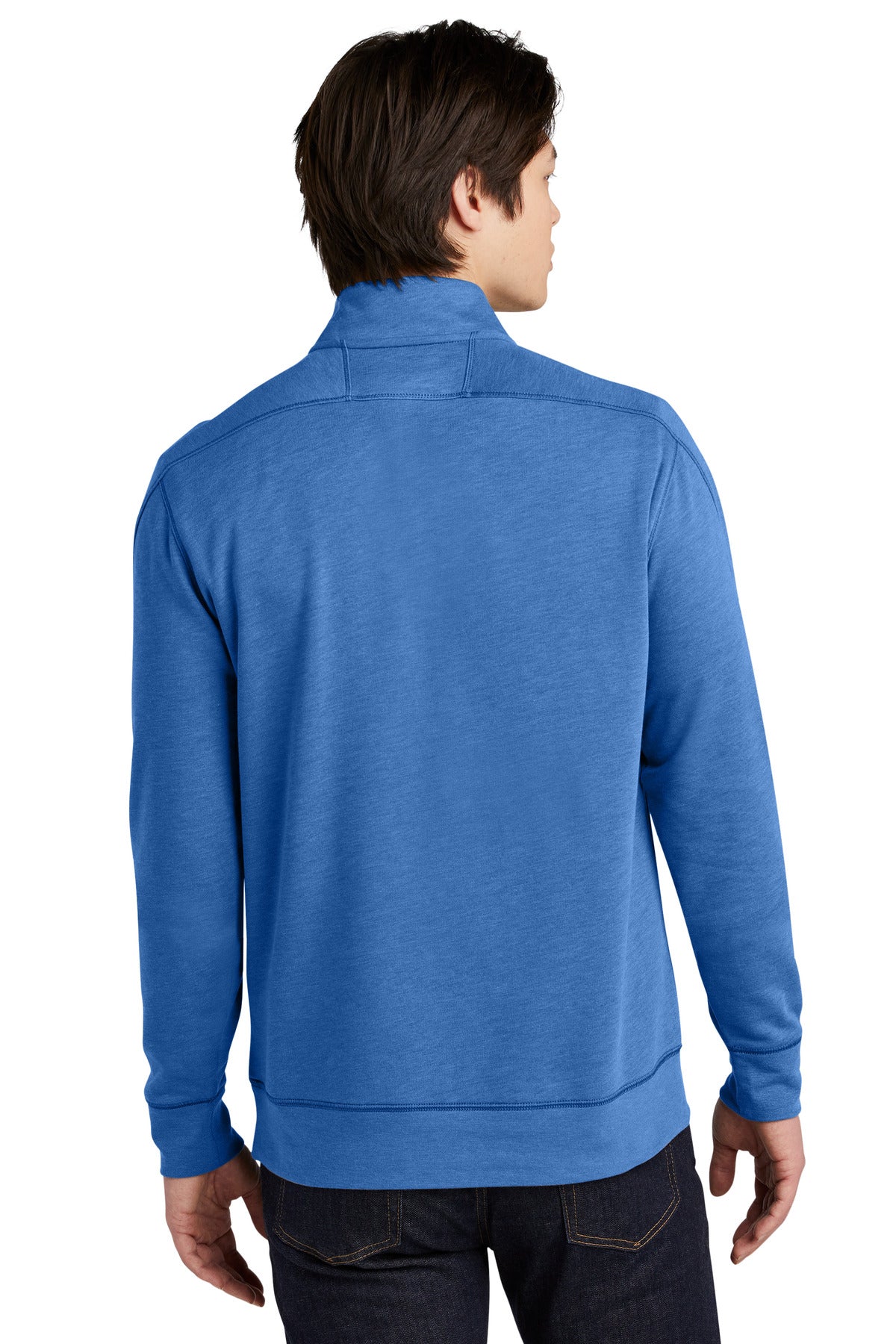Custom Embroidered New Era  Tri-Blend Fleece 1/4-Zip Pullover. NEA512,Royal Heather