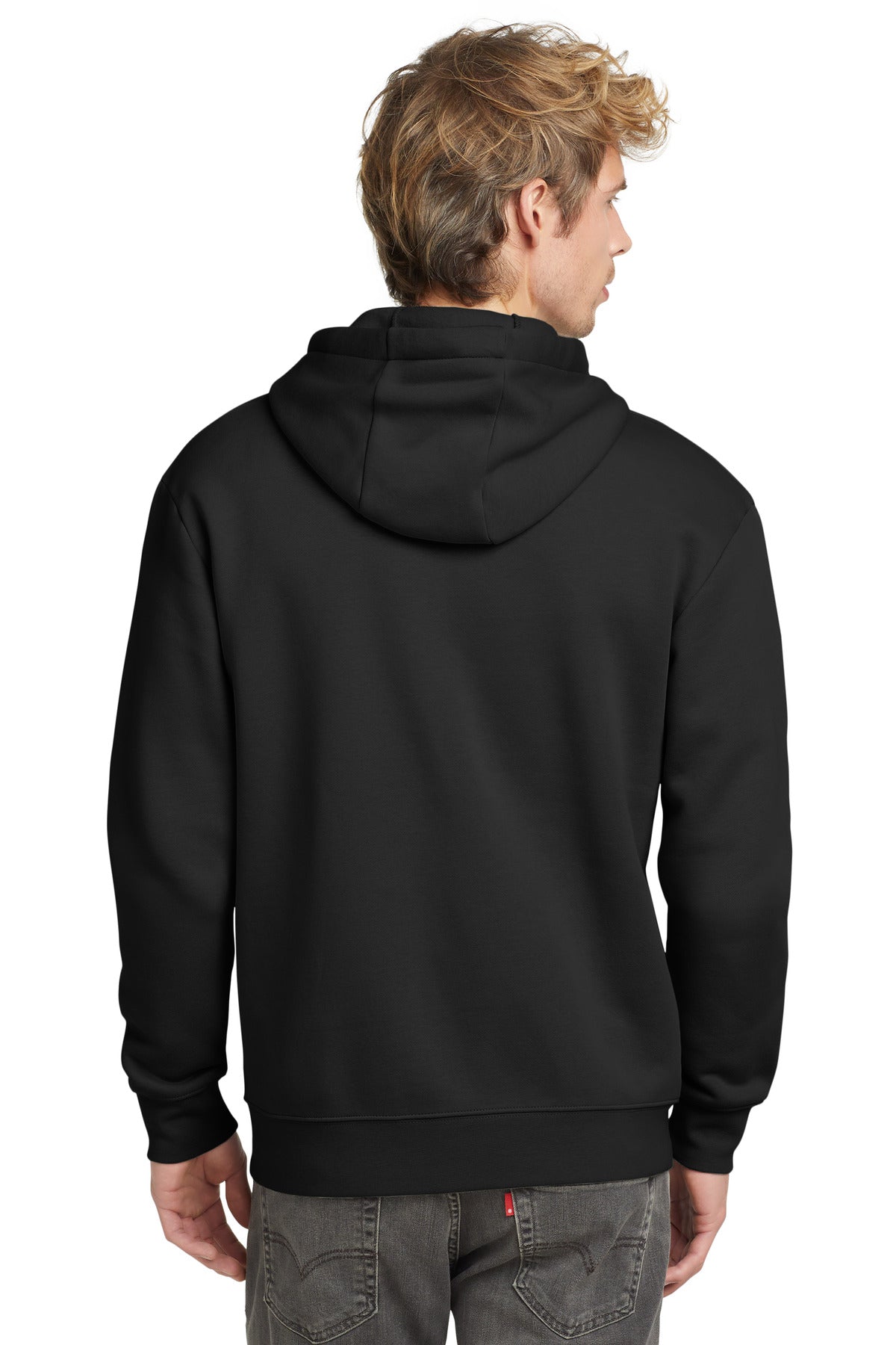 Custom Embroidered New Era Heritage Fleece Full-Zip Hoodie NEA526,Black
