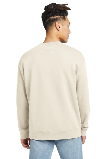 Custom Embroidered New Era Heritage Fleece Pocket Crew NEA527,Soft Beige