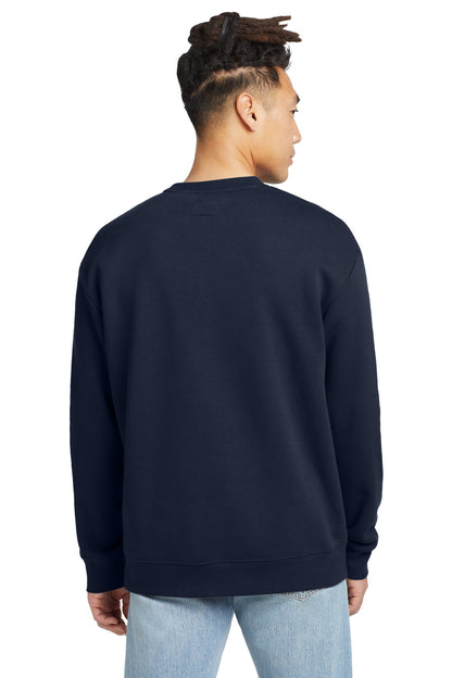 Custom Embroidered New Era Heritage Fleece Pocket Crew NEA527,True Navy