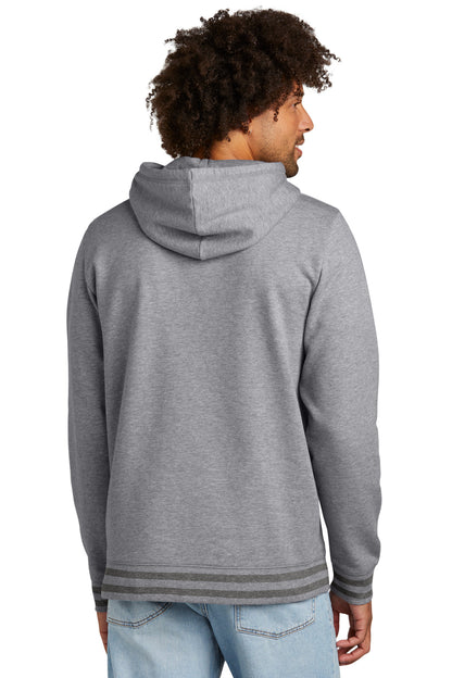 Custom Embroidered New Era Comeback Fleece Pullover Hoodie NEA550,Athletic Heather/ Dark Heather Grey