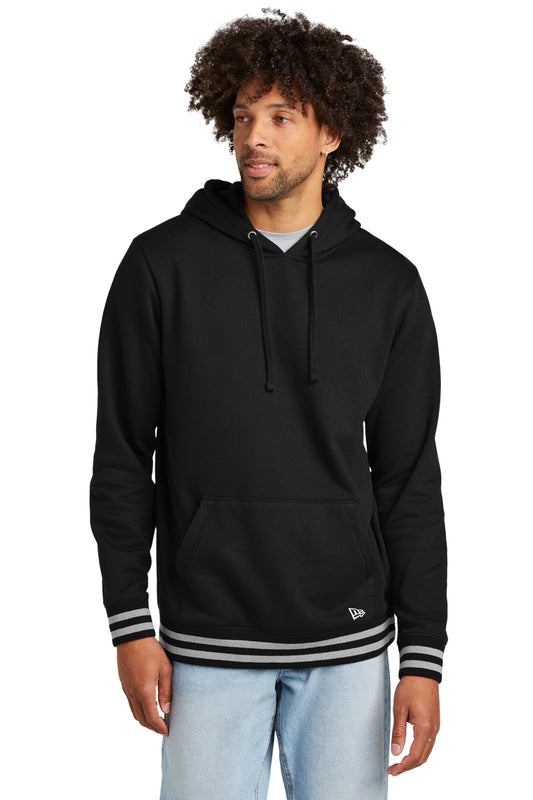 New Era Comeback Fleece Pullover Hoodie NEA550 Black/ Athletic Heather