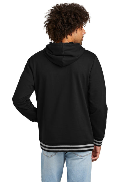 Custom Embroidered New Era Comeback Fleece Pullover Hoodie NEA550,Black/ Athletic Heather