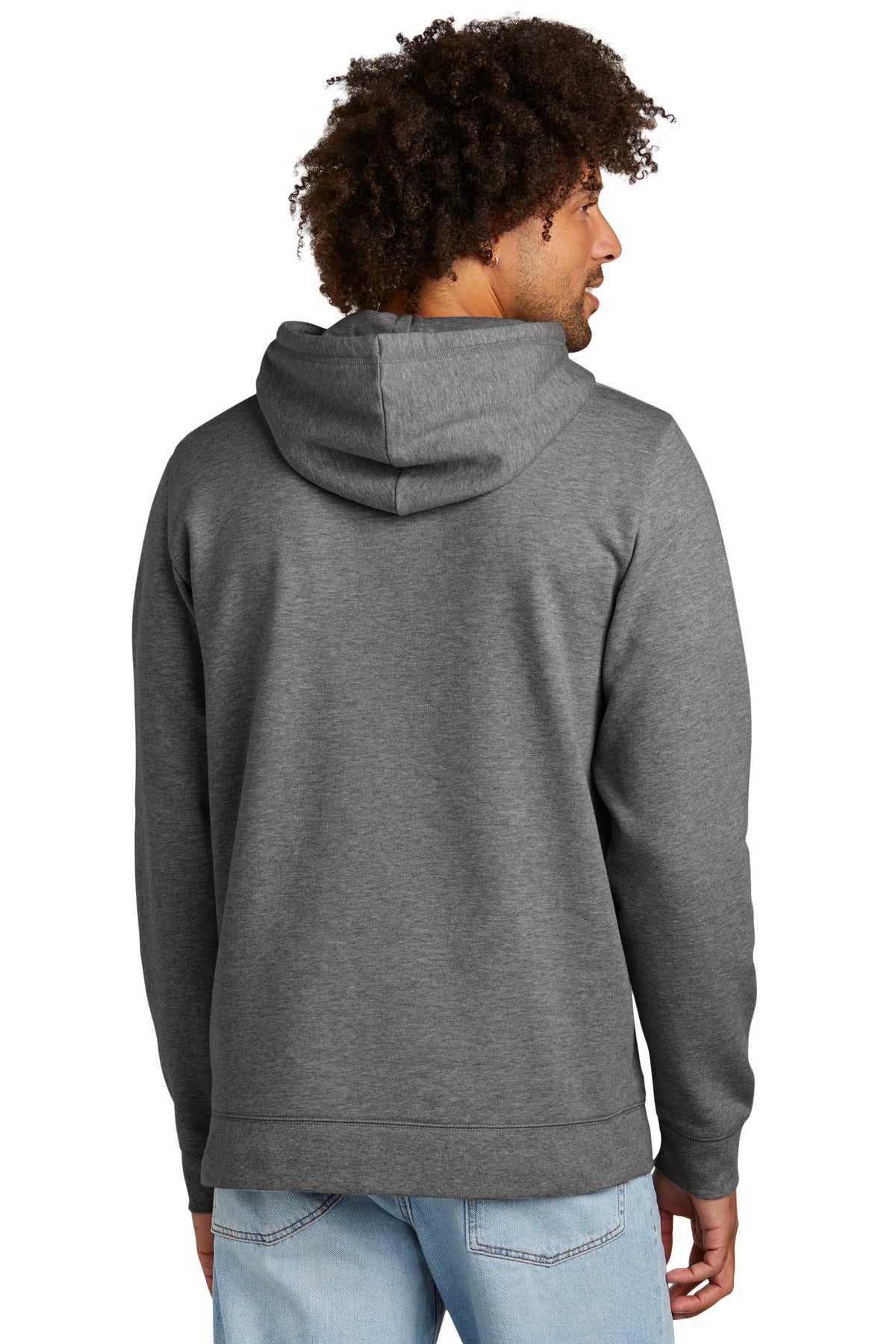 Custom Embroidered New Era Comeback Fleece Pullover Hoodie NEA550,Dark Heather Grey