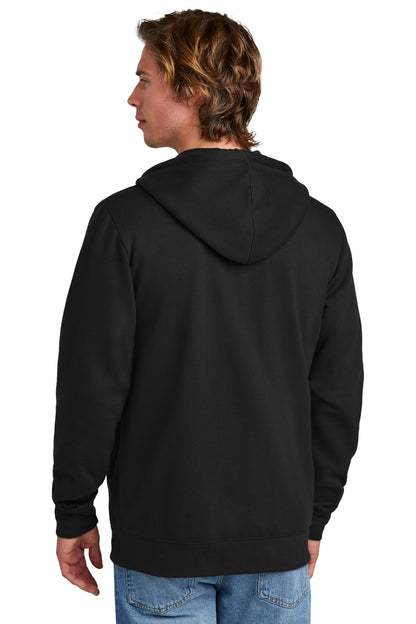 Custom Embroidered New Era Comeback Fleece Full-Zip Hoodie NEA551,Black