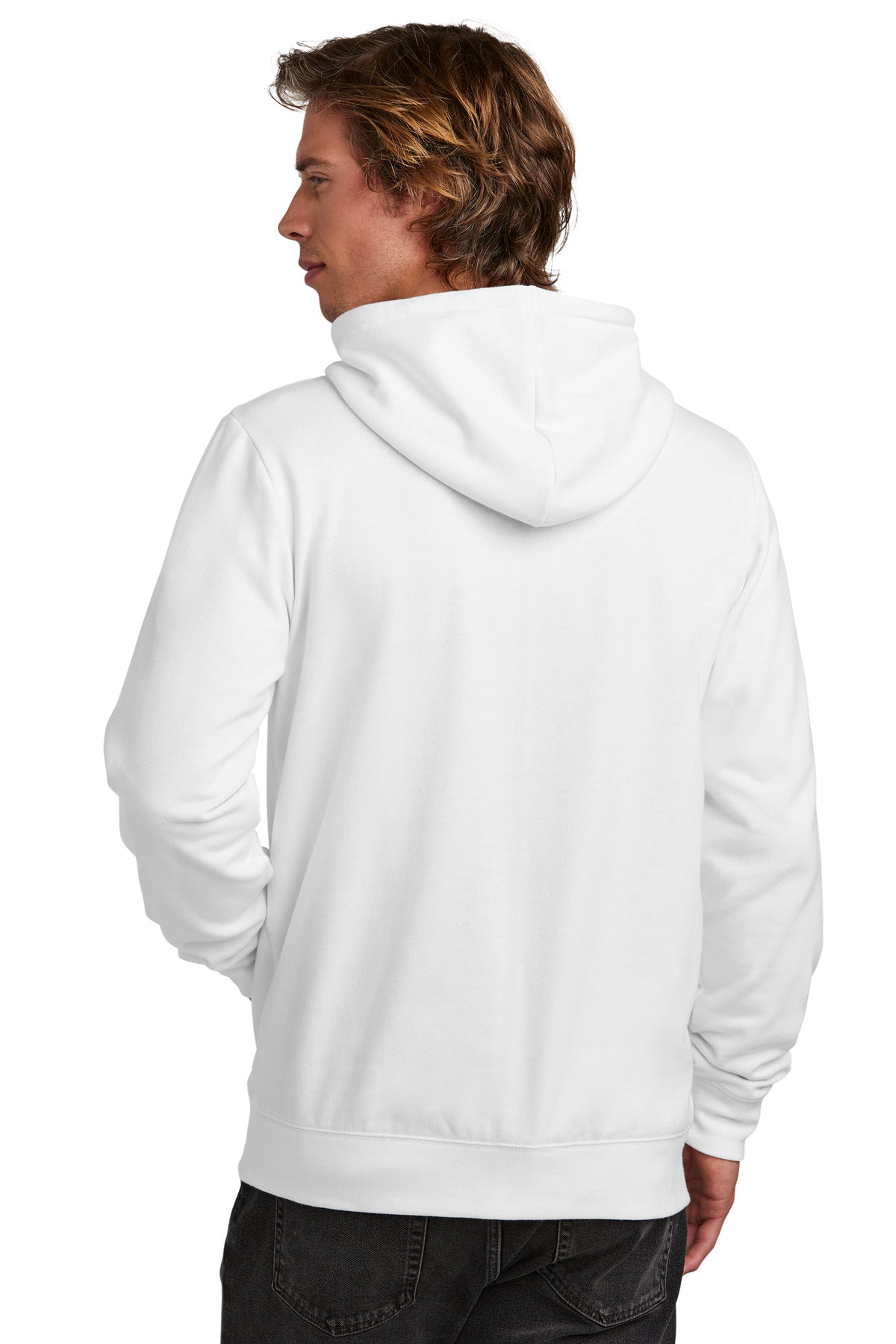 Custom Embroidered New Era Comeback Fleece Full-Zip Hoodie NEA551,White