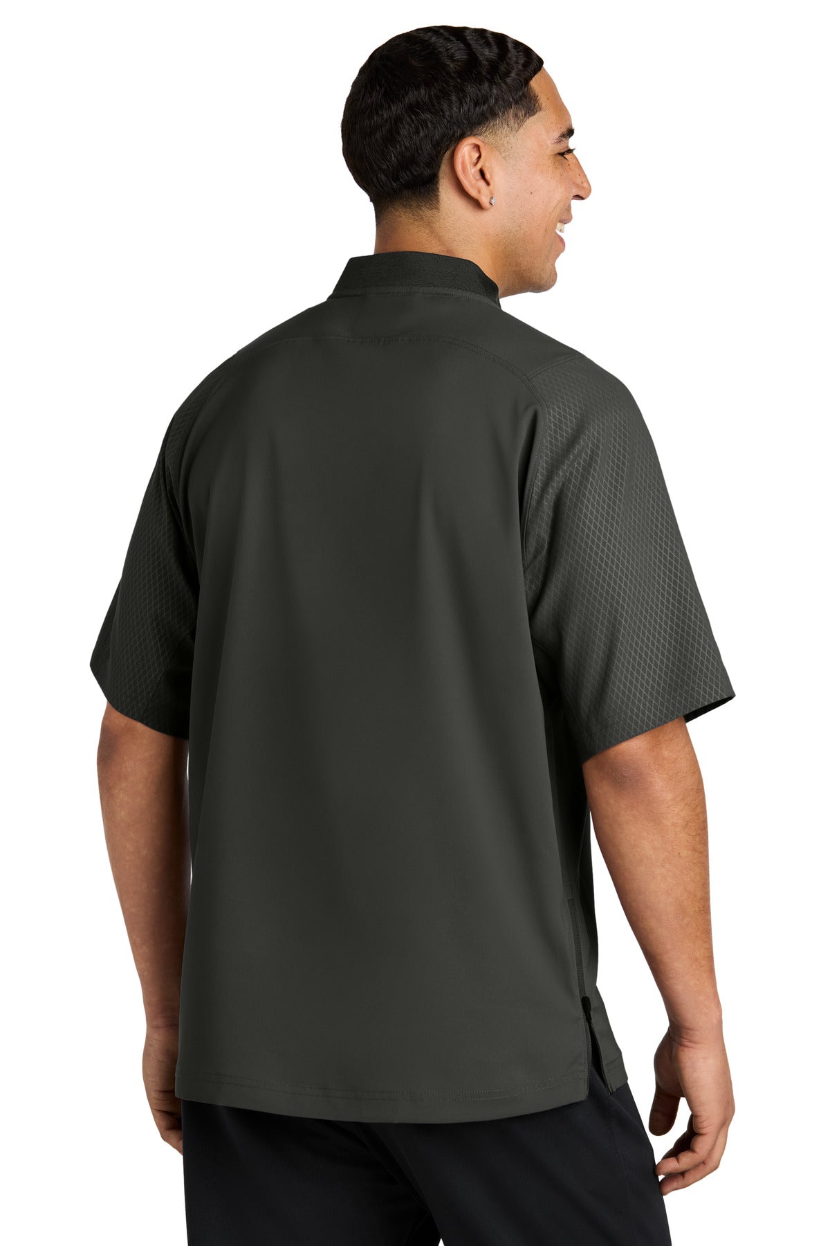 Custom Embroidered New Era  Cage Short Sleeve 1/4-Zip Jacket. NEA600,Black