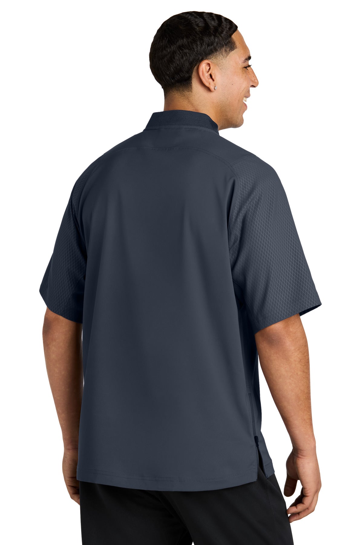 Custom Embroidered New Era  Cage Short Sleeve 1/4-Zip Jacket. NEA600,True Navy